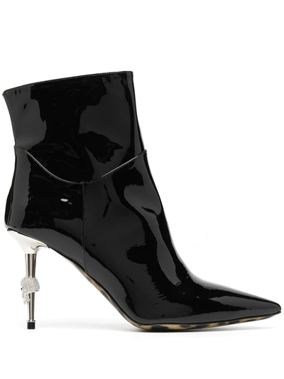 Shop Philipp Plein Skull-heel Ankle Boots In Black