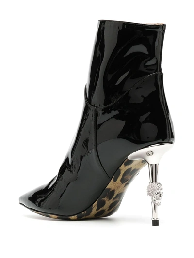 Philipp Plein Skull-heel Ankle Boots In Black