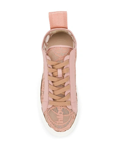 Shop Chloé Lauren Low-top Sneakers In Pink