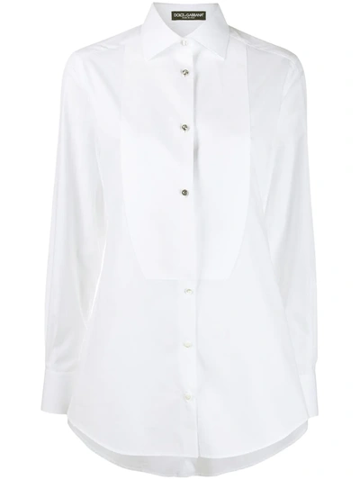 Shop Dolce & Gabbana Slim Fitted Shirt In White