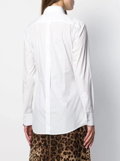 Shop Dolce & Gabbana Slim Fitted Shirt In White