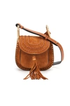 Chloé Hudson Small Suede Shoulder Bag In Caramel