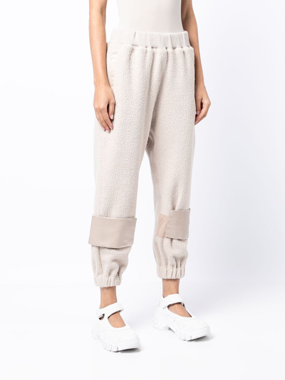 Shop Undercover Textured Panel-detail Track Pants In White