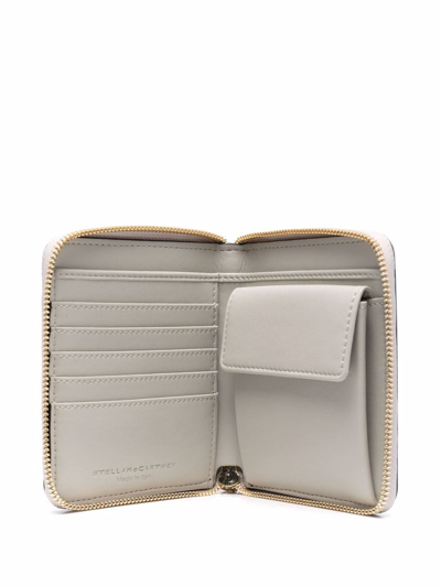 Stella Mccartney Stella Logo Zip-around Wallet In Black