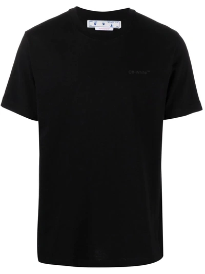 Off-white Diag Cotton T-shirt In Schwarz