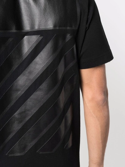 Off-white Diag Cotton T-shirt In Schwarz