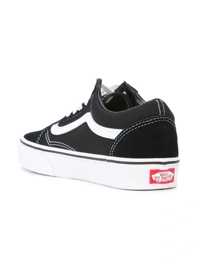 Vans Old Skool Womens Canvas Low Top Skate Shoes In Black