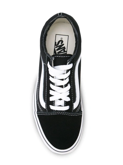 Vans Old Skool Womens Canvas Low Top Skate Shoes In Black