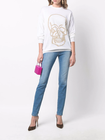 Philipp Plein High-waisted Skinny Jeans In Blau