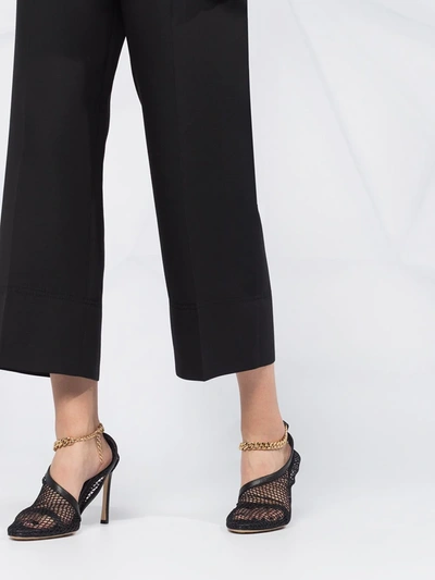 Shop Valentino Cropped Straight-leg Trousers In Black