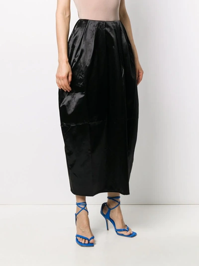 Shop Marine Serre Pleated Puffball Skirt In Black