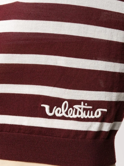 Shop Valentino Signature Striped Jumper In Red