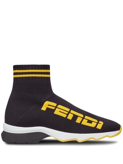 Fendi Black Fabric Sneakers | ModeSens