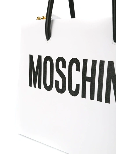 Shop Moschino Logo-print Tote Bag In White