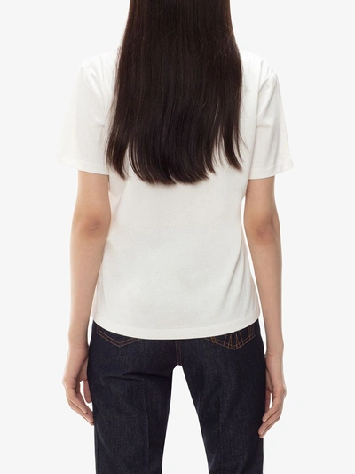 Shop Jw Anderson Embroidered Logo T-shirt In White