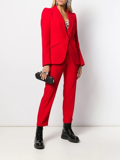 Shop Alexander Mcqueen Tailored Cropped Trousers In Red