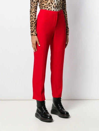 Shop Alexander Mcqueen Tailored Cropped Trousers In Red