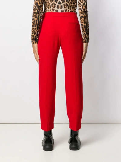 Shop Alexander Mcqueen Tailored Cropped Trousers In Red