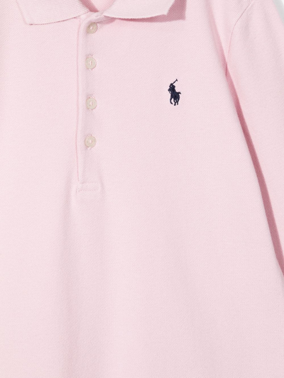 Polo Ralph Lauren Embroidered Polo Dress In Pink