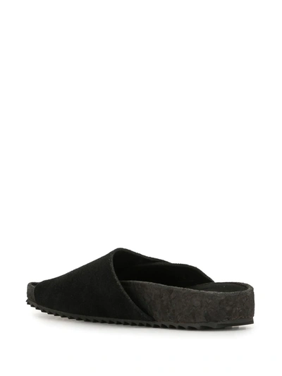 Shop James Perse Touch-strap Suede Sandals In Black