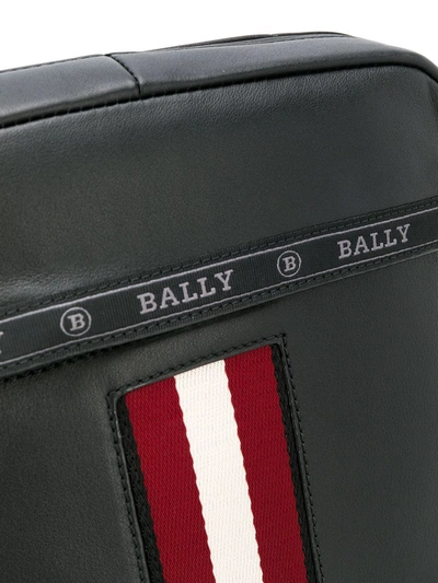 Shop Bally Logo Shoulder Bag In Black