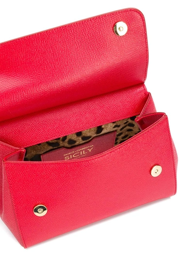 Shop Dolce & Gabbana Sicily Shoulder Bag In Red