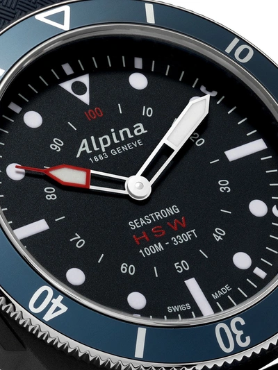 Shop Alpina Seastrong Horological Smartwatch 44mm In Blue