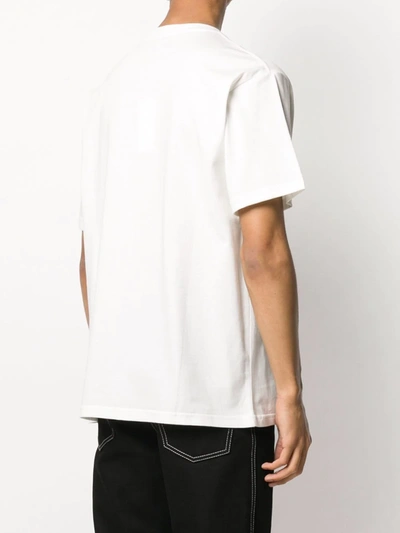 Shop 424 Logo-embroidered T-shirt In White