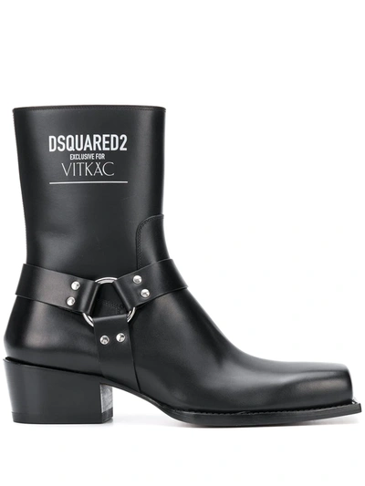Shop Dsquared2 Exclusive For Vitkac Ankle Boots In Black