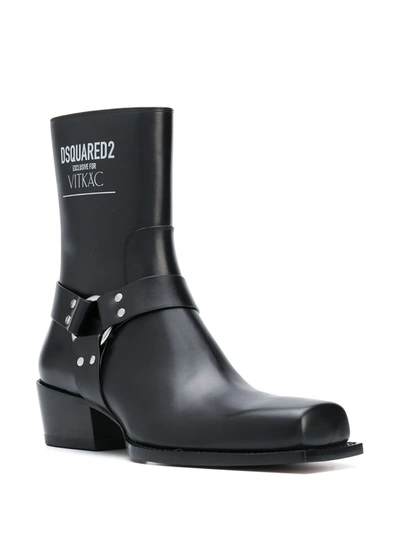 Shop Dsquared2 Exclusive For Vitkac Ankle Boots In Black