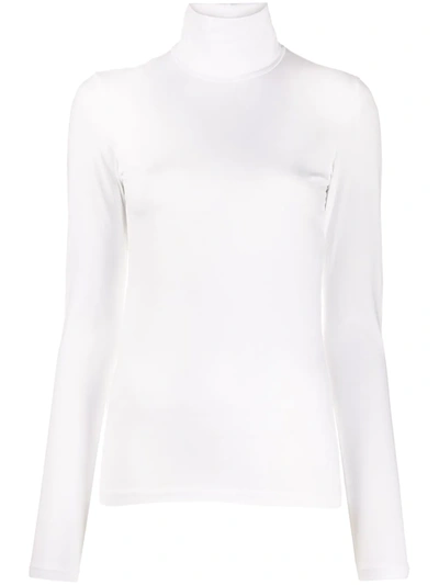 Shop Jil Sander Rollneck Jersey Top In White