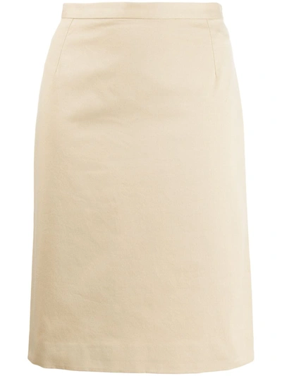 Pre-owned Dolce & Gabbana 1990's Straight Skirt In Neutrals