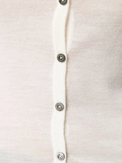 Shop Sottomettimi Fitted Button Cardigan In White