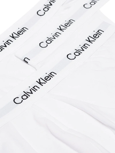 Shop Calvin Klein Underwear Low Rise Elasticated Trunk Set In White