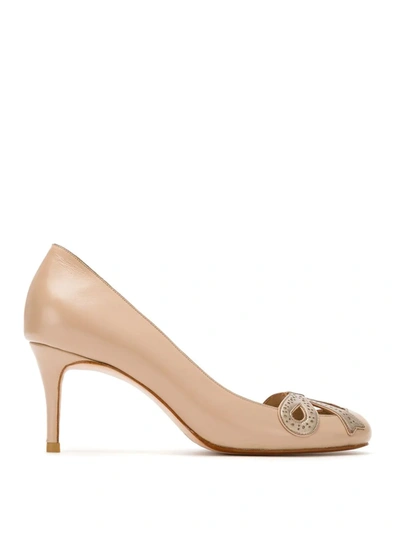 Shop Sarah Chofakian Leather Pumps In Neutrals