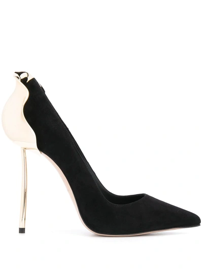 Shop Le Silla Pointed Toe Stiletto Heels In Black