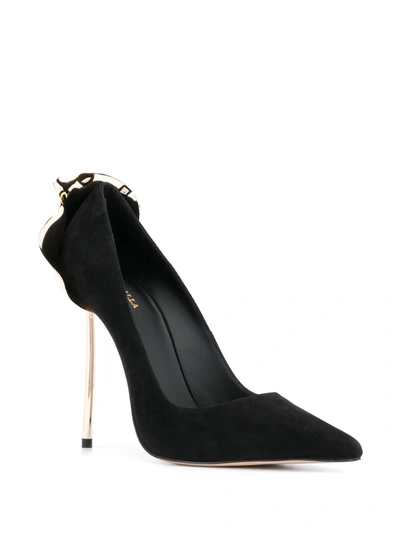 Shop Le Silla Pointed Toe Stiletto Heels In Black