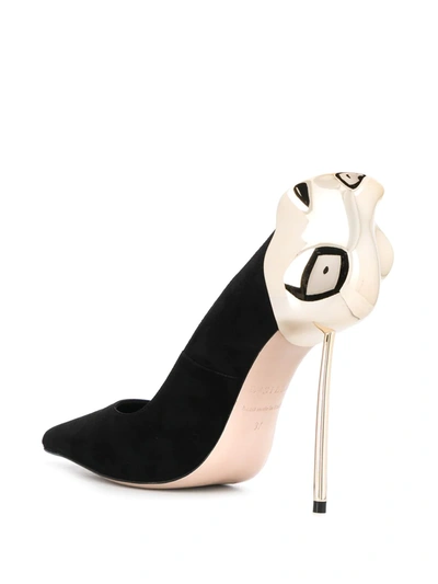 Shop Le Silla Pointed Toe Stiletto Heels In Black