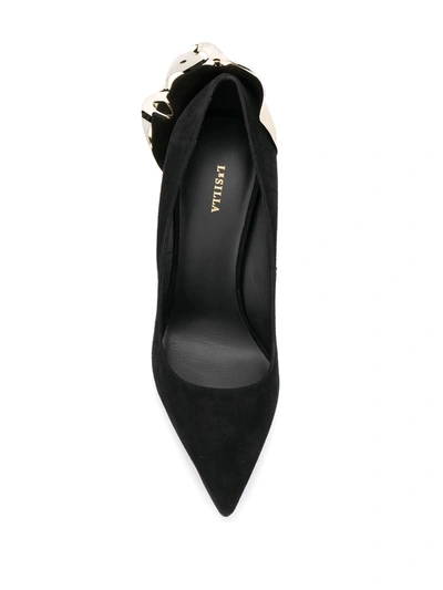 Shop Le Silla Pointed Toe Stiletto Heels In Black