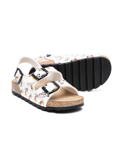 Shop Moa Mickey Mouse-print Sandals In White