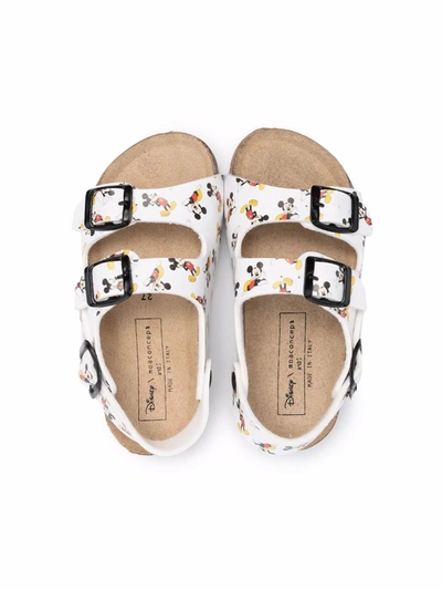 Shop Moa Mickey Mouse-print Sandals In White