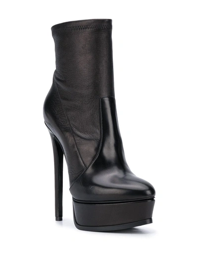 Shop Casadei Platform Ankle Boots In Black