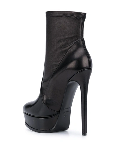 Shop Casadei Platform Ankle Boots In Black