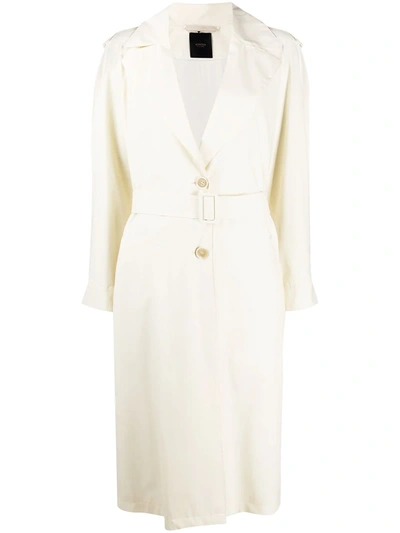 Shop Agnona Eternals Belted Trench Coat In White