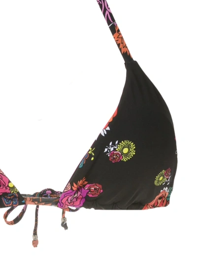 Shop Amir Slama Floral-print Bikini Set In Black