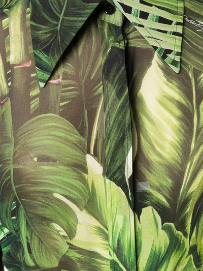 Shop Dolce & Gabbana Jungle Print Shirt In Green