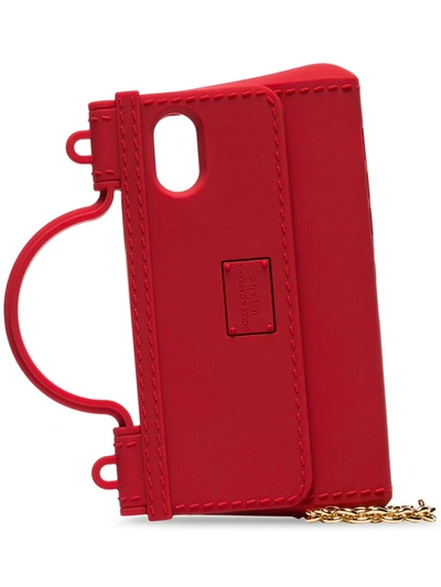Shop Dolce & Gabbana Handbag-design Iphone X Case In Red