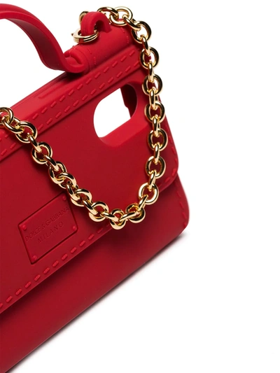 Shop Dolce & Gabbana Handbag-design Iphone X Case In Red