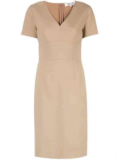 Shop Diane Von Furstenberg Klora Midi Dress In Brown