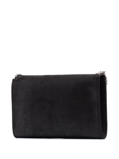 Stella Mccartney Mini Falabella Shaggy Dear Faux Leather Crossbody Bag In Black